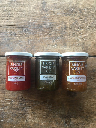 single variety chilli jams