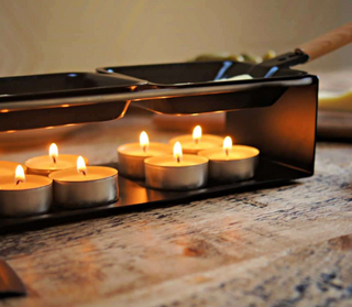 PAXTON AND WHITFIELD RACLETTE HEATER WITH TEALIGHTS