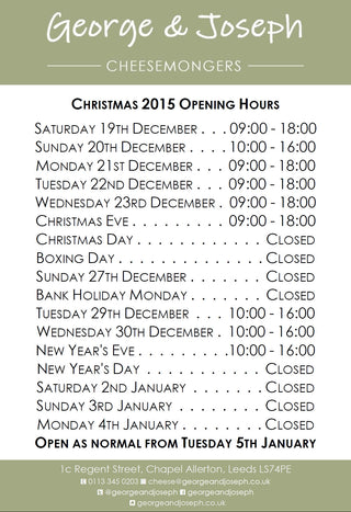 Christmas Opening Hours