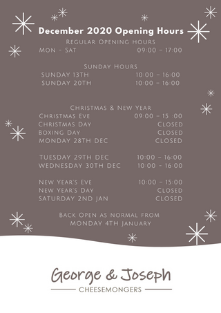 2020 christmas opening hours at george and joseph 