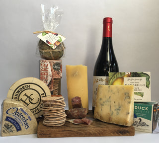 deluxe george and joseph wine and cheese hamper