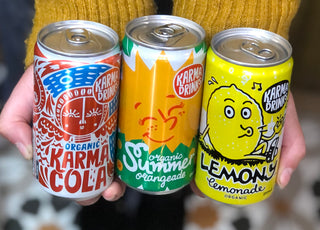 karma drinks range of soft drinks in a can 