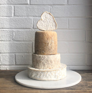 sholebroke cheese wedding cake with coeur neufchatel on the top