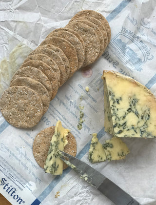 stilton and sourdough crispbreads