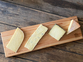 four farmhouse cheeses, rosebud preserves chutney and peters yard sourdough crispbreads